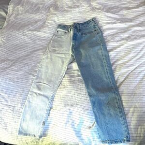 Levi’s two tone skinny blue jeans